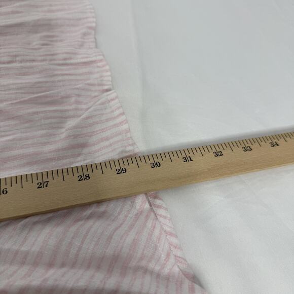 J Jill Shirt Womens Large Pink White Striped Love Linen Button Front Long Sleeve - Picture 8 of 8